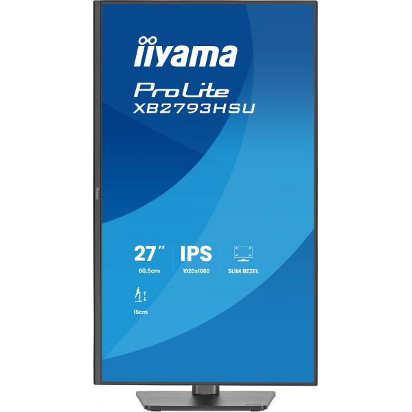iiyama ProLite XB2793HSU-B1 Monitor PC 68,6 cm (27") 1920 x 1080 Pixel Full HD LED Nero [XB2793HSU-B1]