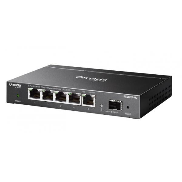 TP-Link Omada ES206X-M2 switch di rete Gestito L2 2.5G Ethernet (100/1000/2500) Montaggio da desktop/parete Nero [ES206X-M2]