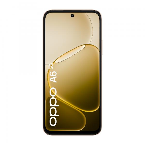 OPPO A6 5G AI Smartphone, doppia fotocamera 50MP+2, Selfie 8MP, Display 6.75 120HZ IPS HD+, 6550mAh, RAM 6GB(Esp2GB/4GB/6GB)+ROM 256GB [Versione Italia], Aurora Gold [0165220287]