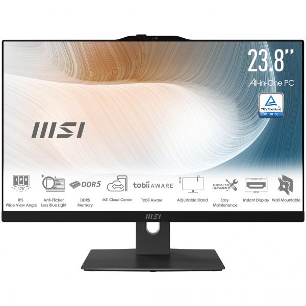 MSI PC AIO 23,8" BLACK Intel Core 3 100U 8GB 256GB SSD WIN 11 PRO [AM242P 1M-1225EU]