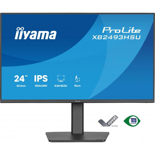 iiyama ProLite XB2493HSU-B1 Monitor PC 60,5 cm (23.8") 1920 x 1080 Pixel Full HD LED Nero [XB2493HSU-B1]