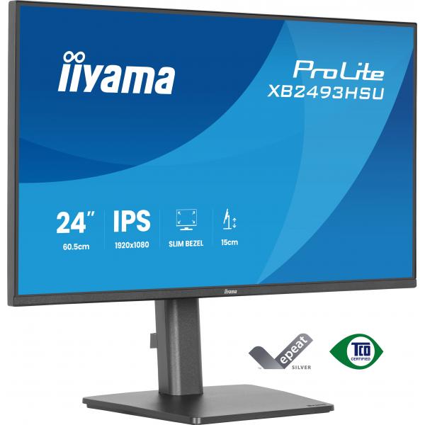 iiyama ProLite XB2493HSU-B1 Monitor PC 60,5 cm (23.8") 1920 x 1080 Pixel Full HD LED Nero [XB2493HSU-B1]