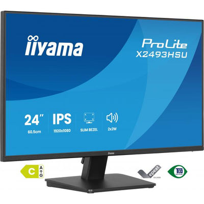 iiyama ProLite X2493HSU-B1 Monitor PC 60,5 cm (23.8") 1920 x 1080 Pixel Full HD LED Nero [X2493HSU-B1]