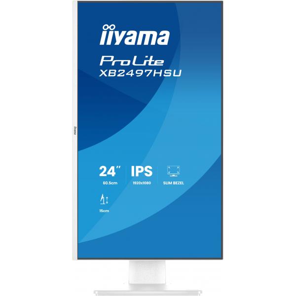 iiyama ProLite XB2497HSU-W1 Monitor PC 60,5 cm (23.8") 1920 x 1080 Pixel Full HD LED Bianco [XB2497HSU-W1]