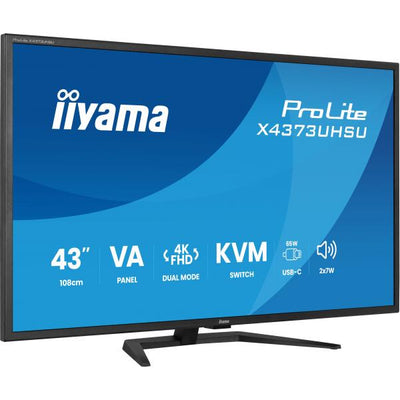 iiyama ProLite X4373UHSU-B2 Monitor PC 108 cm (42.5") 3840 x 2160 Pixel 4K Ultra HD LED Nero [X4373UHSU-B2]