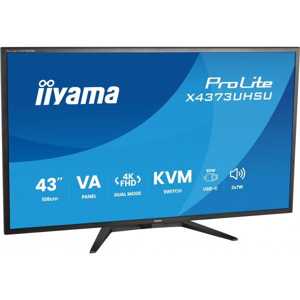 iiyama ProLite X4373UHSU-B2 Monitor PC 108 cm (42.5") 3840 x 2160 Pixel 4K Ultra HD LED Nero [X4373UHSU-B2]