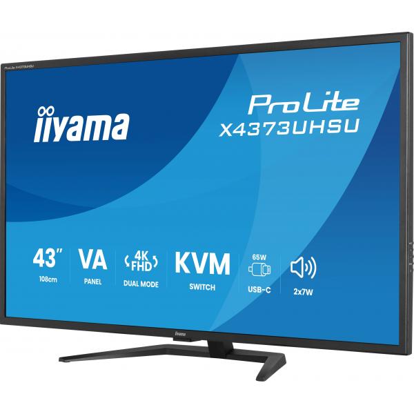 iiyama ProLite X4373UHSU-B2 Monitor PC 108 cm (42.5") 3840 x 2160 Pixel 4K Ultra HD LED Nero [X4373UHSU-B2]