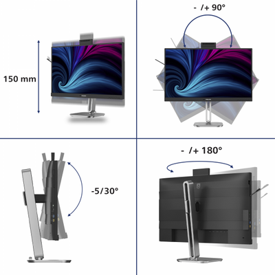 Philips Serie 4000 27B2U4601H/00 Monitor PC 68,6 cm (27") 2560 x 1440 Pixel Quad HD LCD Nero [27B2U4601H/00]