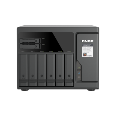 QNAP TVS-H877AX NAS Tower AMD Ryzen 5 16 GB DDR5 QNAP QTS Nero [TVS-H877AX-R5-16G]