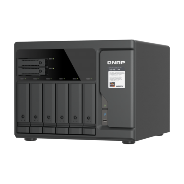 QNAP TVS-H877AX NAS Tower AMD Ryzen 5 16 GB DDR5 QNAP QTS Nero [TVS-H877AX-R5-16G]