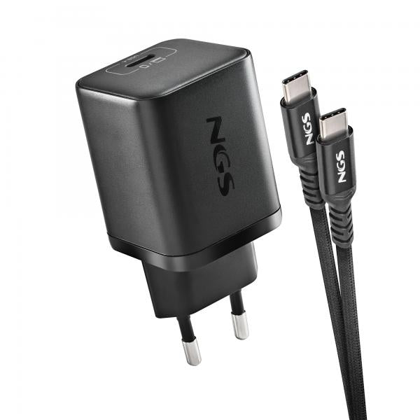 NGS BUD 65W-L:Pack caricatore wall GaN USB-C 65W+cavo USB-C 1,5 m+5 connet per nb LENOVO fast charg [BUD65W-L]