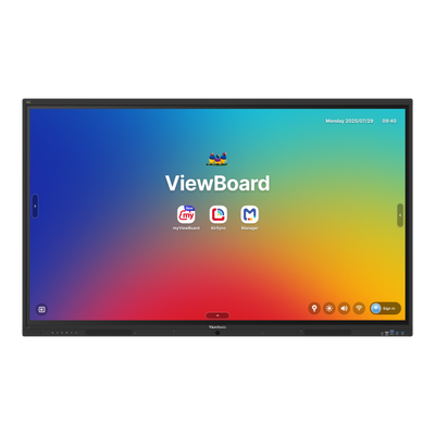 Viewsonic ViewBoard 41 serie touchscreen 75INCH UHD, Android 16 EDLA, IR 450 nits, 2x20W + sub 15W + 8 array mic, 3 x USB-C 8/128GB, 8-core C [IFP7541-1-1C]