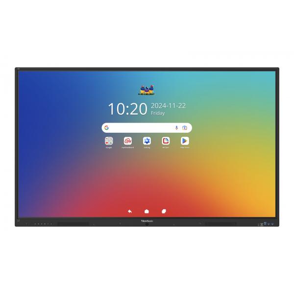 Viewsonic ViewBoard 35 serie touchscreen 86INCH UHD, Android 16 EDLA, IR 450 nits, 2x20W, 2x USB-C 8/128GB, 8-core CPU [IFP6535-1-1C]