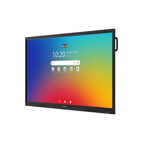 Viewsonic ViewBoard 41 serie touchscreen 65INCH UHD, Android 16 EDLA, IR 450 nits, 2x20W + sub 15W + 8 array mic, 3 x USB-C 8/128GB, 8-core C [IFP6541-1-1C]
