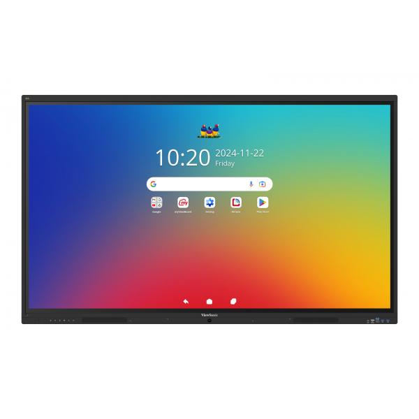 Viewsonic ViewBoard 41 serie touchscreen 65INCH UHD, Android 16 EDLA, IR 450 nits, 2x20W + sub 15W + 8 array mic, 3 x USB-C 8/128GB, 8-core C [IFP6541-1-1C]
