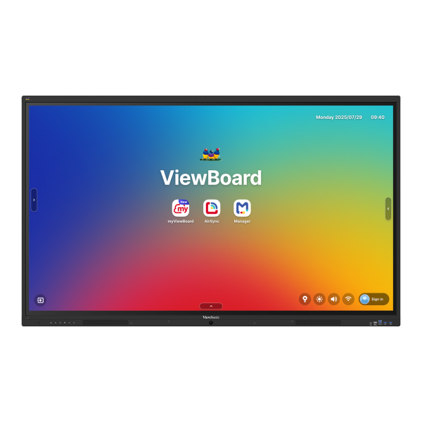 Viewsonic ViewBoard 41 serie touchscreen 86INCH UHD, Android 16 EDLA, IR 450 nits, 2x20W + sub 15W + 8 array mic, 3 x USB-C 8/128GB, 8-core C [IFP8641-1-1C]