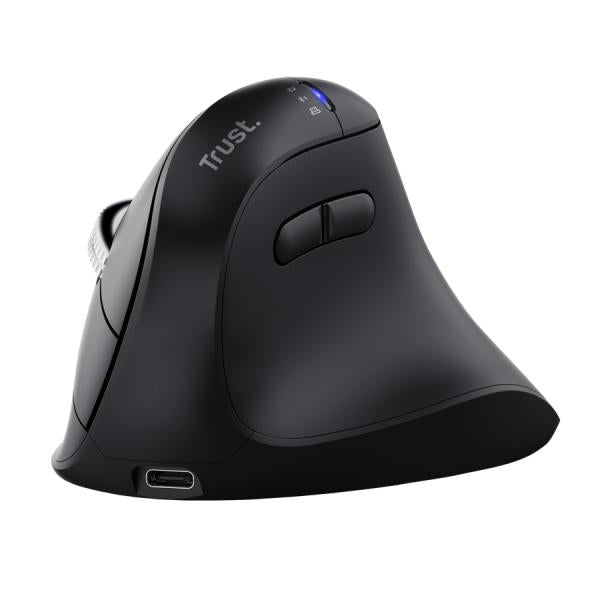 TRUST MOUSE ERGONOMICO VERTICALE HYPERSCROLL WIRELESS RICARICABILE MULTICONNECT 2x BT + WL 2,4GHZ (U [26107]