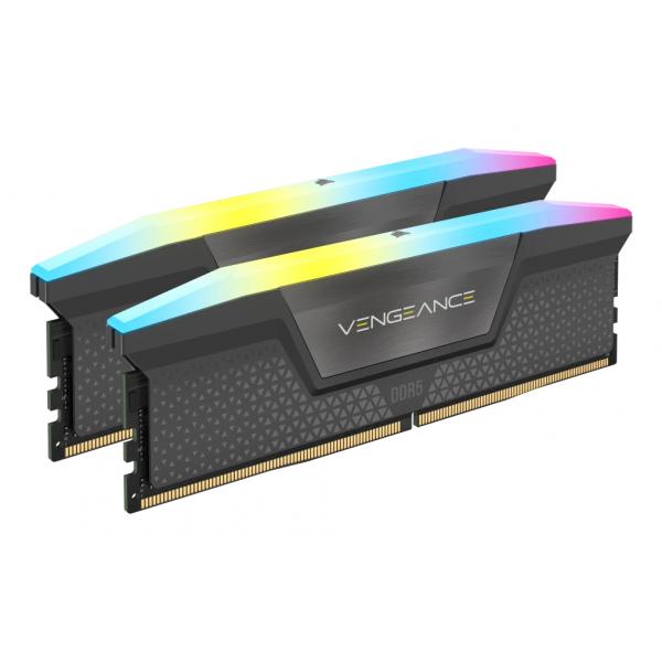 CORSAIR VENGEANCE RGB DDR5 16GB (2 x 8GB) DDR5 6000 CL36-44-44-96 1.35V Intel XMP AMD EXPO - GREY [CMH16GX5M2E6000Z36]
