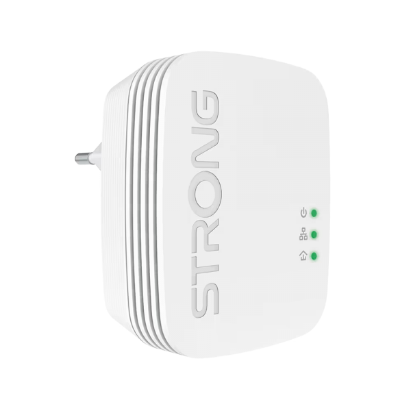 STRONG KIT DA DUE POWERLINE FORMATO MINI CPL 600 MBIT S 1 PIU 1 ETHERNET, NO WIFI [PL600MDUO]
