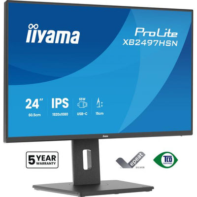 iiyama ProLite XB2497HSN-B1 Monitor PC 60,5 cm (23.8") 1920 x 1080 Pixel Full HD LED Nero [XB2497HSN-B1]