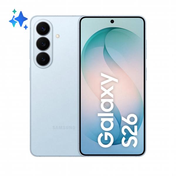 Samsung Galaxy S26 Smartphone AI, 512GB, Processore avanzato, Assistente Foto, Creative Studio, Camera 50 MP, 4300 mAh, Sky Blue [SM-S942BLBHEUE]