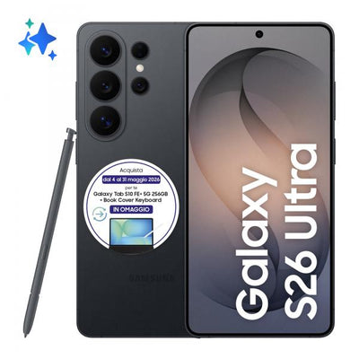 Samsung Galaxy S26 Ultra Smartphone AI, 1TB, Privacy Display integrato, Processore potente, Assistente Foto, Camera 200 MP, 5000 mAh, Black [SM-S948BZKHEUE]