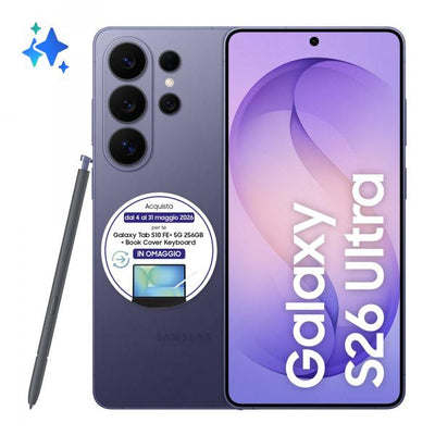Samsung Galaxy S26 Ultra Smartphone AI, 1TB, Privacy Display integrato, Processore potente, Assistente Foto, Camera 200 MP, 5000 mAh, Cobalt Violet [SM-S948BZVHEUE]