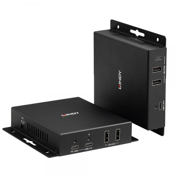LINDY No. 39347 - Extender HDBaseT 3.0 Cat.6A USB Tipo C 4K60 video e dati, 100m [LIN-39347]