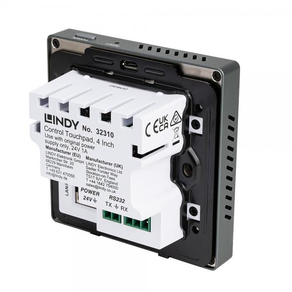 LINDY No. 32310 - Control Touchpad, 4 pollici, programmabile tramite software Lindy Pro Control [LIN-32310]
