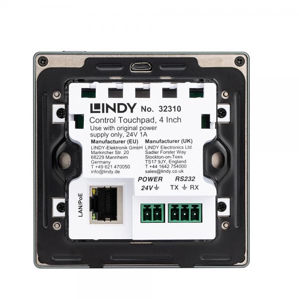 LINDY No. 32310 - Control Touchpad, 4 pollici, programmabile tramite software Lindy Pro Control [LIN-32310]