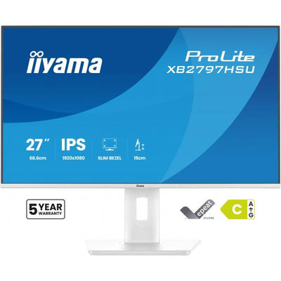 iiyama ProLite XB2797HSU-W1 Monitor PC 68,6 cm (27") 1920 x 1080 Pixel Full HD LED Bianco [XB2797HSU-W1]