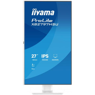 iiyama ProLite XB2797HSU-W1 Monitor PC 68,6 cm (27") 1920 x 1080 Pixel Full HD LED Bianco [XB2797HSU-W1]
