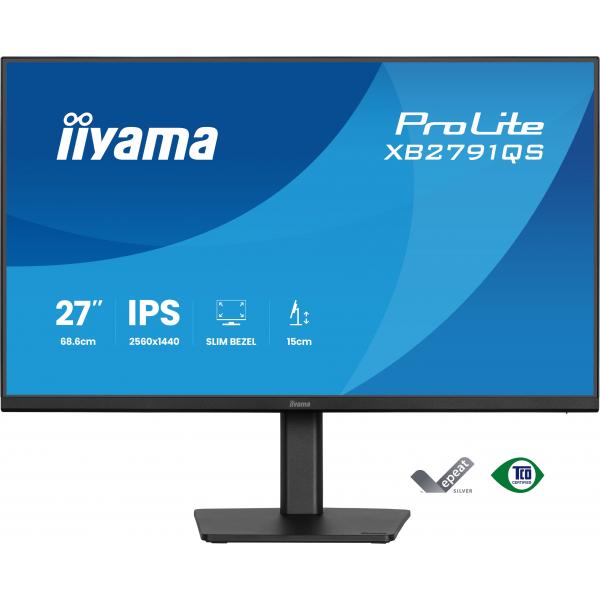 Iiyama ProLite 27 inch - QHD IPS LED Monitor - 2560x1440 - HAS / Pivot [XB2791QS-B1]