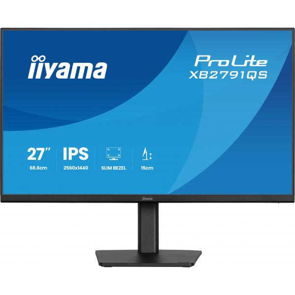 Iiyama ProLite 27 inch - QHD IPS LED Monitor - 2560x1440 - HAS / Pivot [XB2791QS-B1]