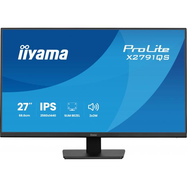 iiyama ProLite X2791QS-B1 Monitor PC 68,6 cm (27") 2560 x 1440 Pixel Quad HD LED Nero [X2791QS-B1]