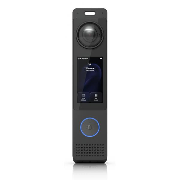 Ubiquiti - Campanello PoE+ da 12 MP per tutte le stagioni con rilevamenti AI potenziati, audio bidirezionale, display touch da 3", telecamera secondaria integrata e funzionalità di lettore di accesso [UVC-G6-Pro-Entry]