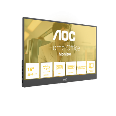 AOC 16T20E2 TV e monitor portatile Nero 39,6 cm (15.6") LED 1920 x 1080 Pixel [16T20E2]