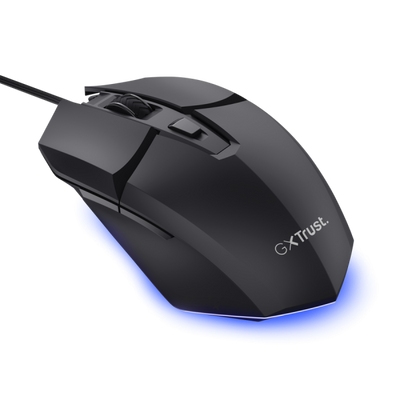 TRUST MOUSE GAMING ILLUMINATO CABLATO 10.000DPI - 10.000Hz POLLING - GXT121 FELOX+ NERO [25603]
