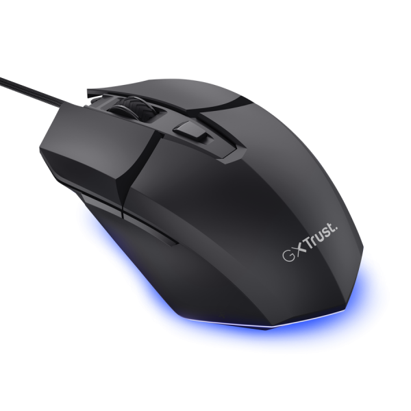 TRUST MOUSE GAMING ILLUMINATO CABLATO 10.000DPI - 10.000Hz POLLING - GXT121 FELOX+ NERO [25603]