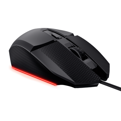 TRUST MOUSE GAMING ILLUMINATO CABLATO 10.000DPI - 10.000Hz POLLING - GXT121 FELOX+ NERO [25603]