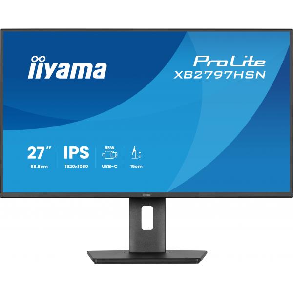 iiyama ProLite XB2797HSN-B1 Monitor PC 68,6 cm (27") 1920 x 1080 Pixel Full HD LCD Nero [XB2797HSN-B1]
