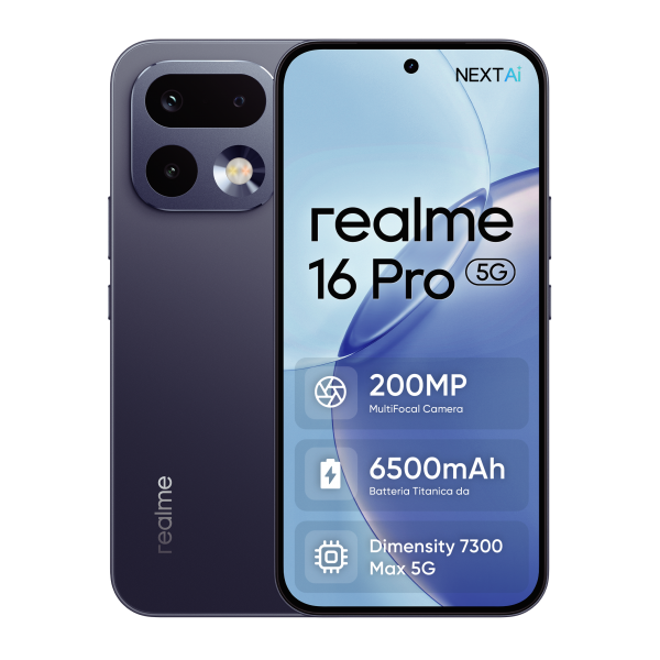 realme 16 Pro 17,2 cm (6.78") Doppia SIM 5G 8 GB 512 GB 6500 mAh Grigio [0164610300]