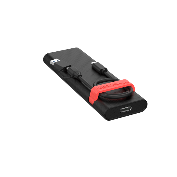 Verbatim 32261 contenitore di unità di archiviazione Box esterno SSD Nero, Rosso M.2 Alimentazione USB [32261]