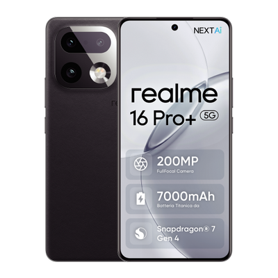 realme 16 Pro+ 17,3 cm (6.8") 5G USB tipo-C 12 GB 512 GB 7000 mAh Grigio [0164660300]