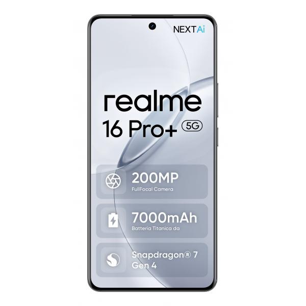 realme 16 Pro+ 17,3 cm (6.8") 5G USB tipo-C 12 GB 512 GB 7000 mAh Grigio [0164660300]