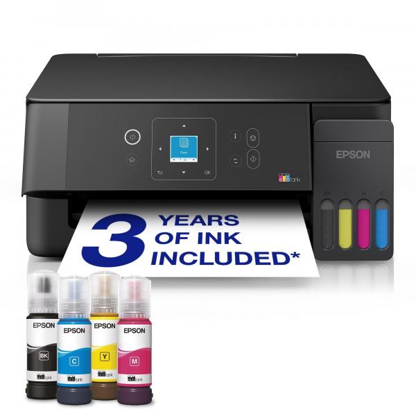 Epson EcoTank ET-2920 Inkjet - A4 - 5760 x 1440 DPI - 10 ppm - Wi-Fi - Black [C11CL63404]
