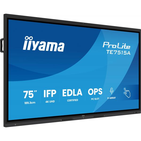 Iiyama ProLite 75 inch Touchscreen - IFP 4K UHD Display - 3840x2160 - Android [TE7515A-B2AG]