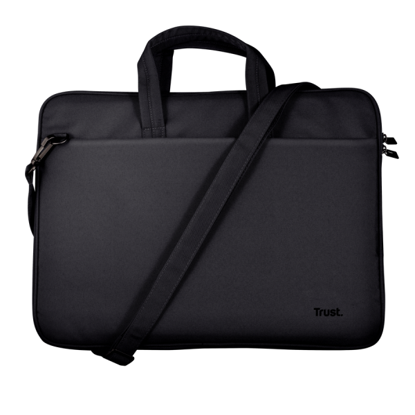 TRUST BORSA LAPTOP/NOTEBOOK FINO A 14" ECO - REALIZZATA CON PET RICICLATO - BOLOGNA NERO [26207]