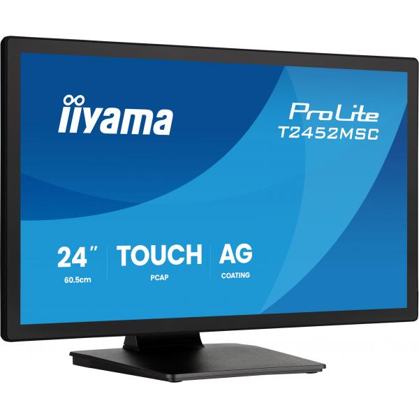 iiyama ProLite T2452MSC-B2AG Monitor PC 61 cm (24") 1920 x 1080 Pixel Full HD LED Touch screen Nero [T2452MSC-B2AG]
