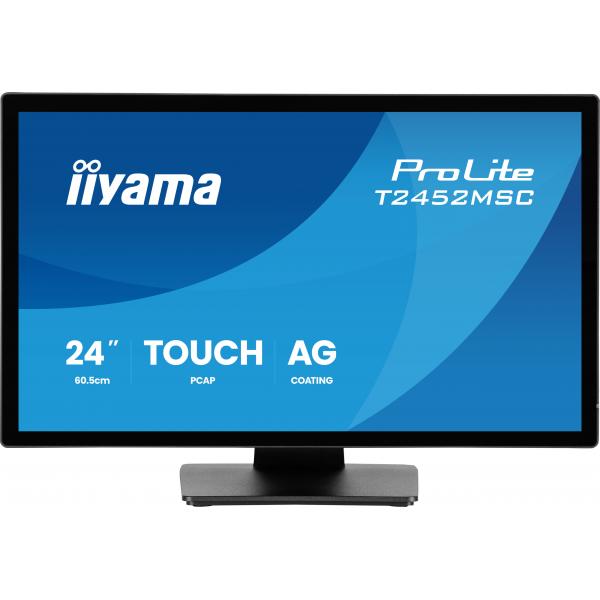 iiyama ProLite T2452MSC-B2AG Monitor PC 61 cm (24") 1920 x 1080 Pixel Full HD LED Touch screen Nero [T2452MSC-B2AG]